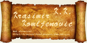 Krasimir Komljenović vizit kartica